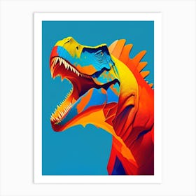 Megalosaurus 1 Primary Colours Dinosaur Art Print