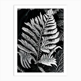 Walking Fern Linocut Art Print