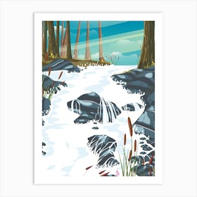 River In The Forest Art Print