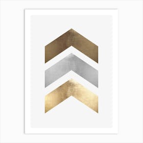 Golden geometric art 2 Art Print