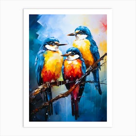 Plumed Symphony Birds In Concert Art Print