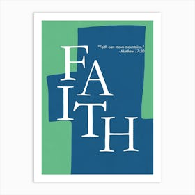 Bible verse - Faith Art Print