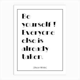 Be Yourself Art Print