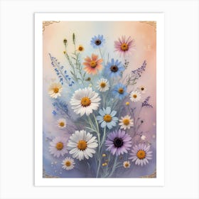 Daisies In A Vase Art Print