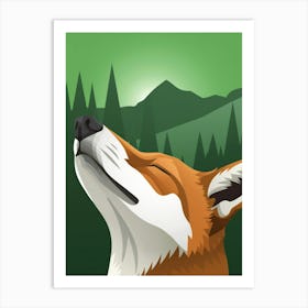 Fox In The Forest 1 Art Print