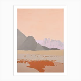 Gobi Desert   Asia, Contemporary Abstract Illustration 4 Art Print