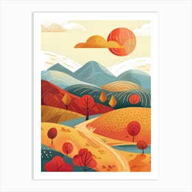 landscape autumn Art Print