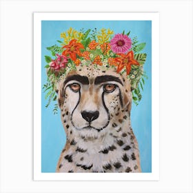 Frida Kahlo Cheetah Art Print