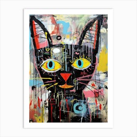 Cat Neo-expressionism Art Print