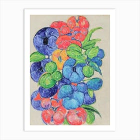 Ackee Vintage Sketch Fruit Art Print
