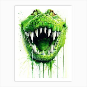 Alligator Head 9 Art Print