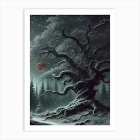 Tree In The Snow Art Print