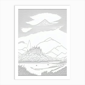 Castle In The Mountains 1 Art Print