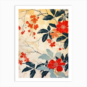 Great Japan  Hokusai Botanical Japanese 3 Art Print