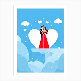 Illustration Shape Background Holiday Romance Isolated Flat Web Happy Health Design Love (11) Art Print