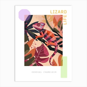 Senegal Chameleon Modern Abstract Illustration 3 Poster Art Print