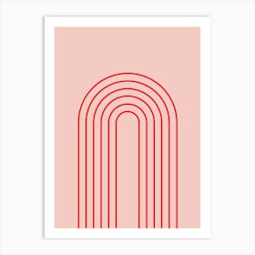 Modern Rainbow Pink Art Print