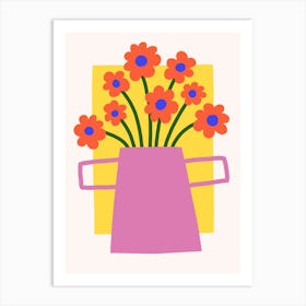 Colorful Flower Vase Print 2 Art Print