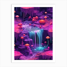 Psychedelic Forest Print Art Print
