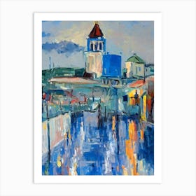 Port Of Kaliningrad Russia Abstract Block 1 harbour Art Print