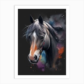 Horse Watercolor Art Print