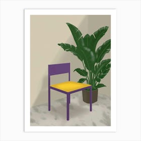 Purple Chair Art Print