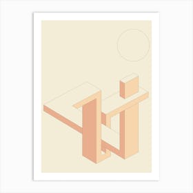 Impossible Wall In Sunlight Abstract Minimal Art Print
