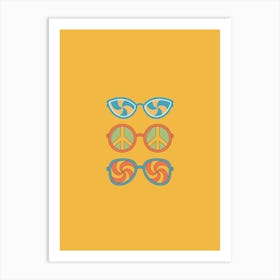 Hippie Sunglasses Art Print