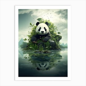 Panda Art In Surrealism Style 4 Art Print