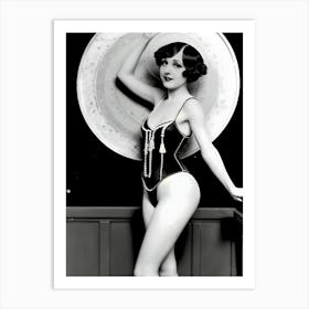 1920's Burlesque Dancer ~Reimagined 45 Art Print