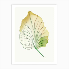 Ginkgo Leaf Warm Tones 3 Art Print