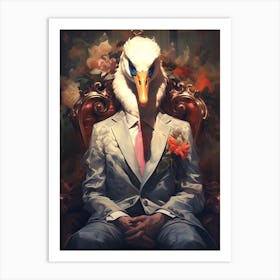 Duck In A Suit 4 Art Print