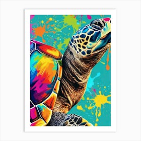 Colorful Turtle Pop Art Print