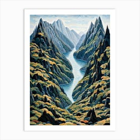 River In The Mountains Art Print