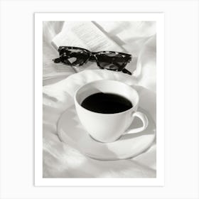 Coffee In Bed B&W_2593039 Art Print
