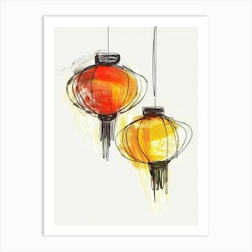 Chinese Lanterns Art Print