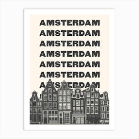 Amsterdam Black & White Art Print