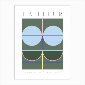 La Fleur Geometric Flowers Poster Set 4 Art Print