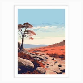 Dartmoor National Park England 4 Hiking Trail Landscape Art Print