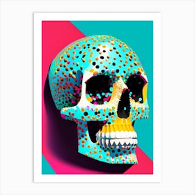 Skull With Terrazzo Patterns 3 Pop Art Art Print