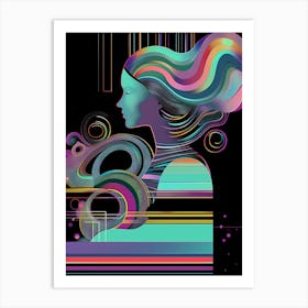 Centerpiece, colorful, "Flow" Art Print