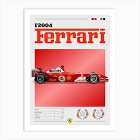 Ferrari F2004 Formula 1 Art Print
