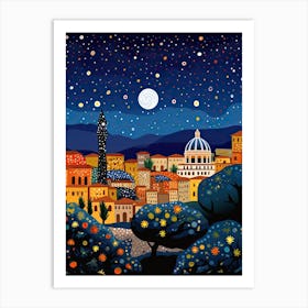 Rome, Illustration In The Style Of Pop Art 3 Art Print