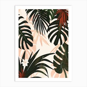 Tropical Leaves Pattern 4 Art Print