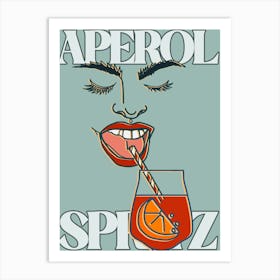 Aperol Spritz Lady Art Print