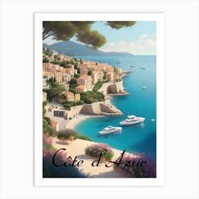 Cote D Azur French Riviera Art Print