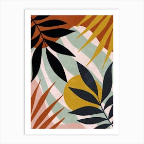 Abstract Tropical Leaves 8 Art Print