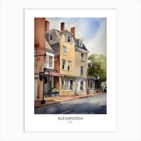 Alexandria 3 Watercolour Travel Poster Art Print