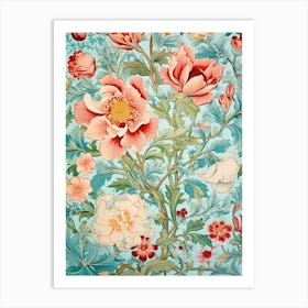 Floral Wallpaper 341 Art Print