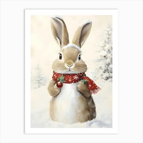 Christmas Bunny 8 Art Print